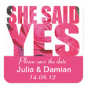 Save the date Rose sticker