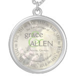 Save The Date Round Necklace Template