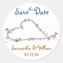 Save the Date Round Sticker