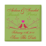 SAVE THE DATE SAGE WEDDING MAGNET -Customise
