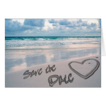 Save the Date Sand Heart Cards