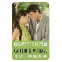 Save The Date Scalloped Magnet