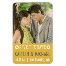 Save The Date Scalloped Magnet