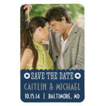 Save The Date Scalloped Magnet