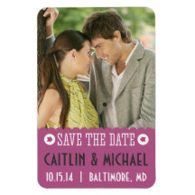 Save The Date Scalloped Magnet