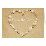 Save the Date Seashell Heart Card