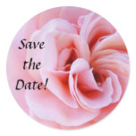 Save the Date! sickers Pink Spiral Rose Flower stickers