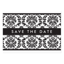 SAVE THE DATE :: small card :: damask - black