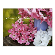 Save The Date Spring Bouquet Postcard