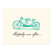 Save the Date-Tandem Bike Postcard