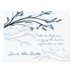 Save the Date - Tree Branch Silhouette Postcard