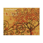 Save the Date- Tree Swirls with Hearts postcards