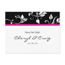Save the Date Trendy Floral Postcard announcement