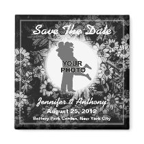 Save The Date Vintage Flowers Magnet 6