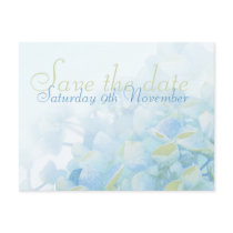Save the date wedding hydrangea postcards