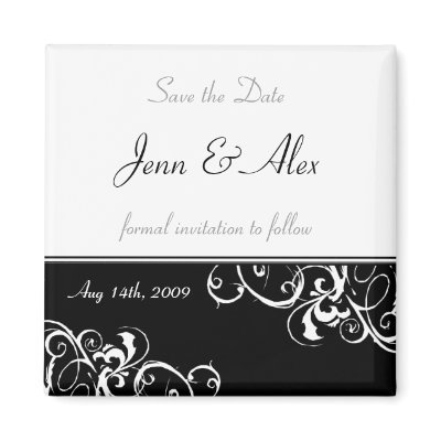 Save the Date Wedding Magnet by colourfuldesigns