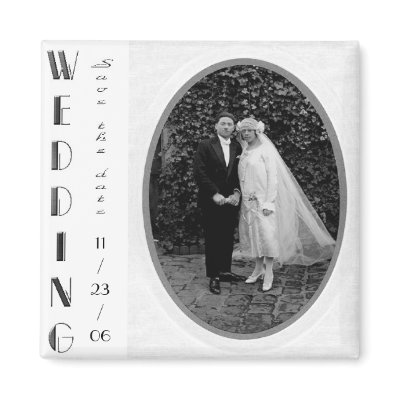 save the date wedding magnet by photographs