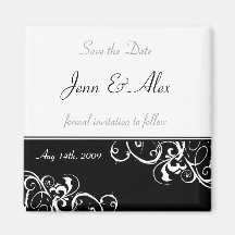 Save the Date Wedding Magnet