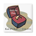 Save the date Wedding magnets two hearts