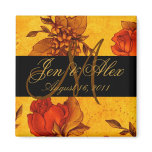 Save the Date Wedding Monogram Names Magnet