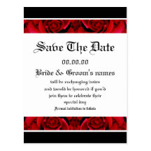 Save the date wedding postcard