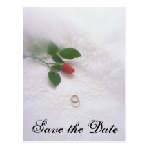 Save the Date - Wedding Rings Post Card