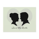 Save the Date Wedding Silhouette Postcard