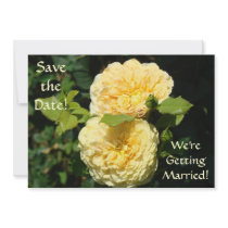 Save the Date! We're Getting Married Yellow Rose Invite