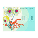 Save the Date Whimsical Flowers Bright Colours