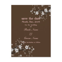Save the Date, white apple blossoms