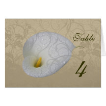save the date with floral white dew drop lily cards