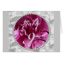 Save the Date with Pearls and Pink Floral Design Greeting Cards
