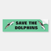 Save the Dolphins Bumper Sticker