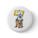 save the dolphins pinback button