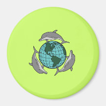 SAVE THE DOLPHINS FRIDGE MAGNET