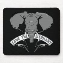 Save The Elephant Mousepads