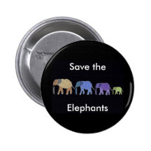 Save the Elephants Button