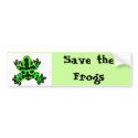 save the frogs, Save the Frogs bumper stickers