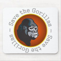 Save the Gorillas Mouse Pads