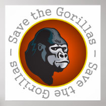 Save the Gorillas Print