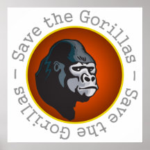 Save the Gorillas Print