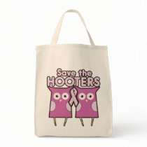 Save the Hooters Breast Cancer Awareness Canvas Bags
