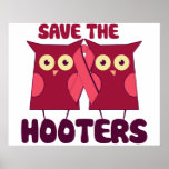 Save the Hooters Breast Cancer Awareness posters