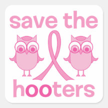 Save The Hooters Square Stickers