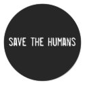 save the humans stickers