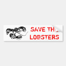SAVE THE LOBSTERS BUMPER STICKERS