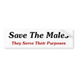 Save The Males bumper stickers