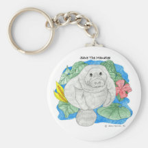 Save The Manatee Keychain