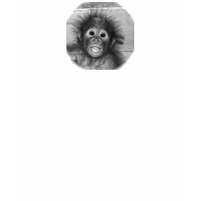 Save the orangutans! t-shirt by Rebecca_Reeder