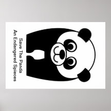Save the Panda - an Endangered Species Posters